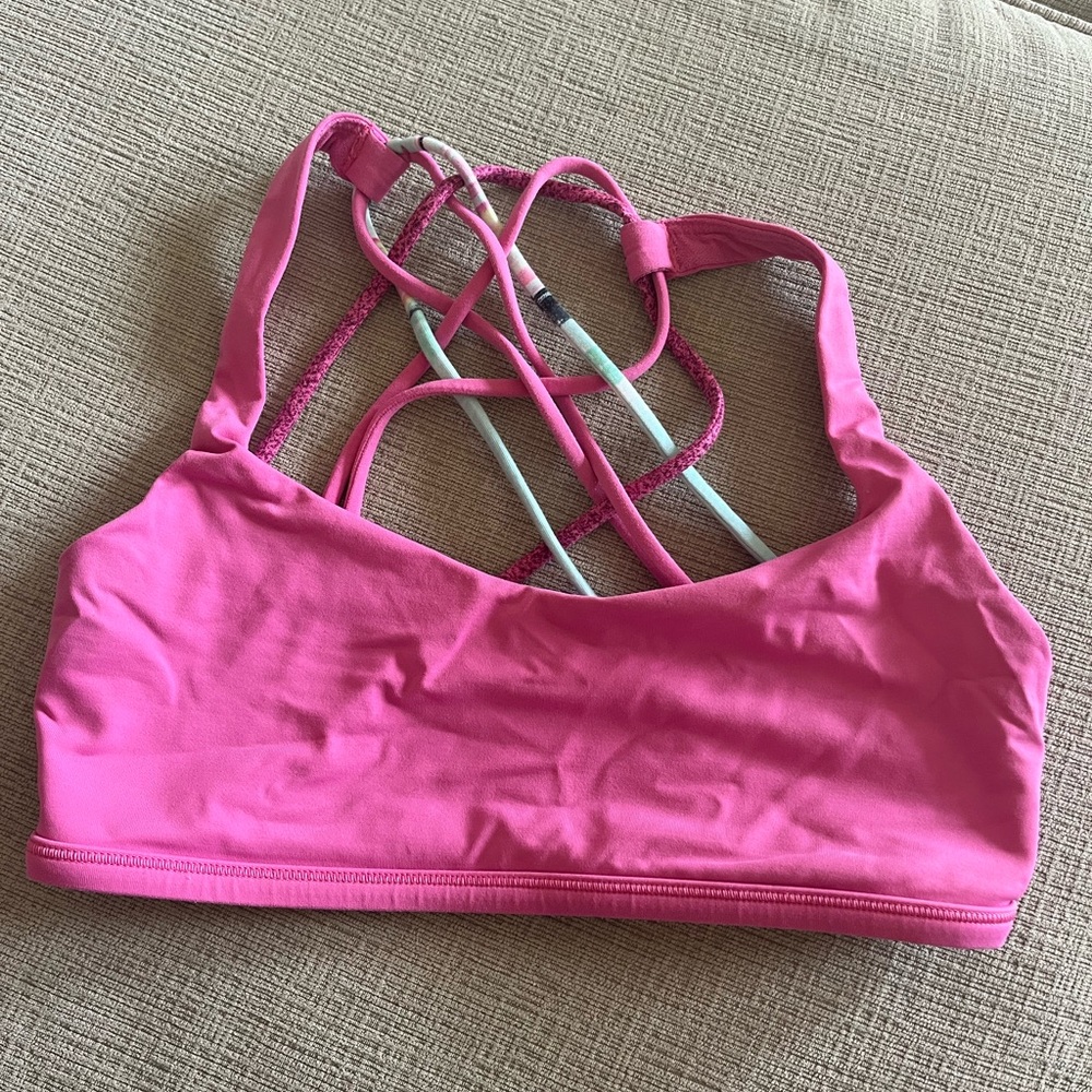 Lululemon Pink Strappy Women's Sports Bra Size 6